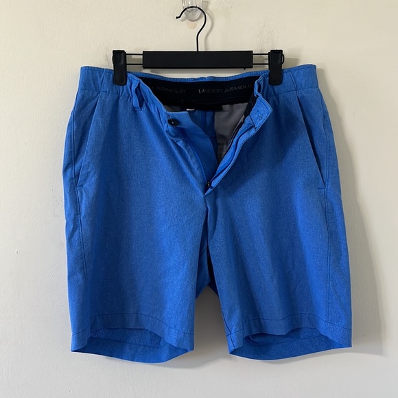 Under Armour Men’s Blue Showdown Flat Front Shorts Size 34 - Picture 5 of 9